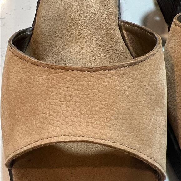 Aerosoles Leather Bogaboo Tan Brown Wedge Sandals Size 9 - Picture 7 of 15